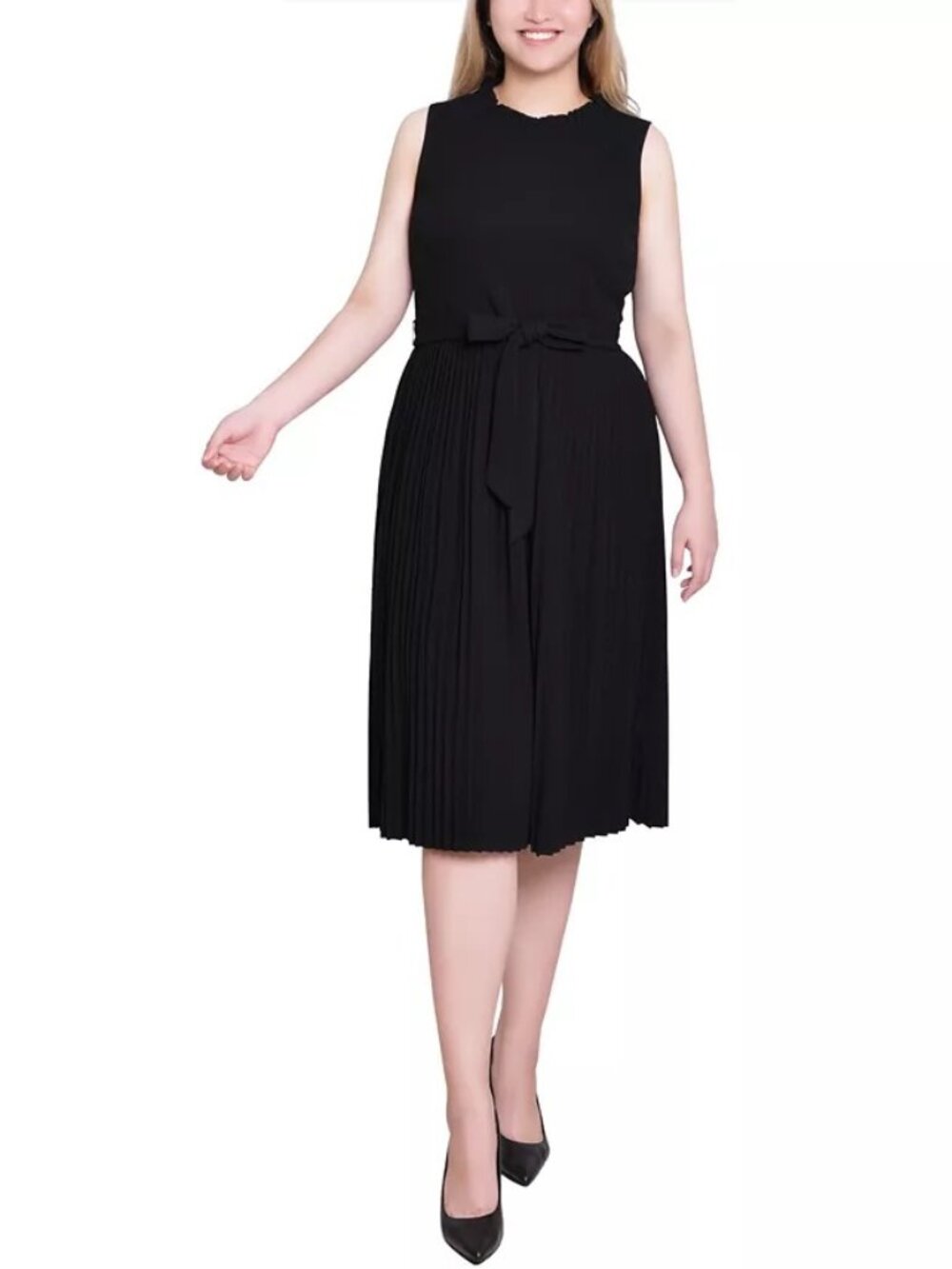 Ny Collection Women's Sleeveless Pleated Skirt Dress